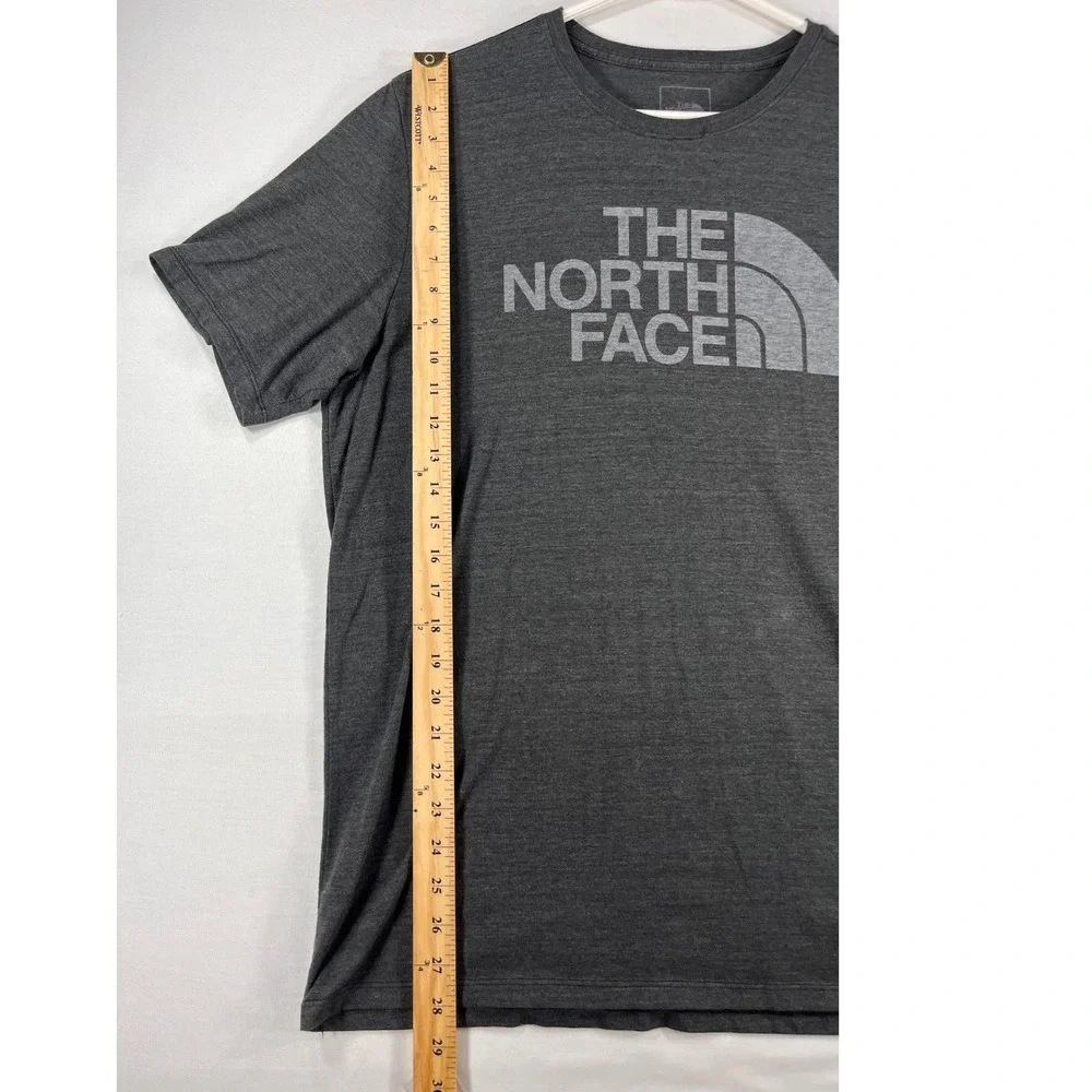 The North Face Mens XL T-Shirt Dark Gray Heather Half Dome Logo Graphic Tee